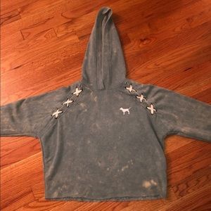 Victoria secret crop top, laced up arms